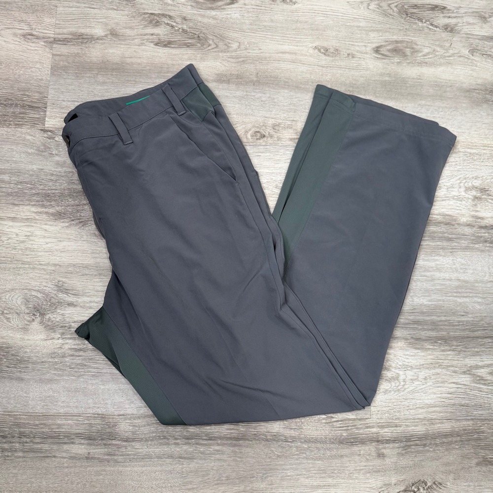 Adidas Golf Pants Men‎ 36x34 Gray Performance Stretch Flat Front Athletic